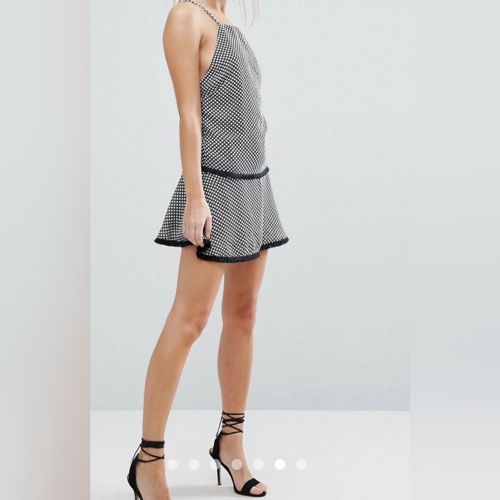 Finders Keepers Bailey Cross Back Dress With Fringe Detail